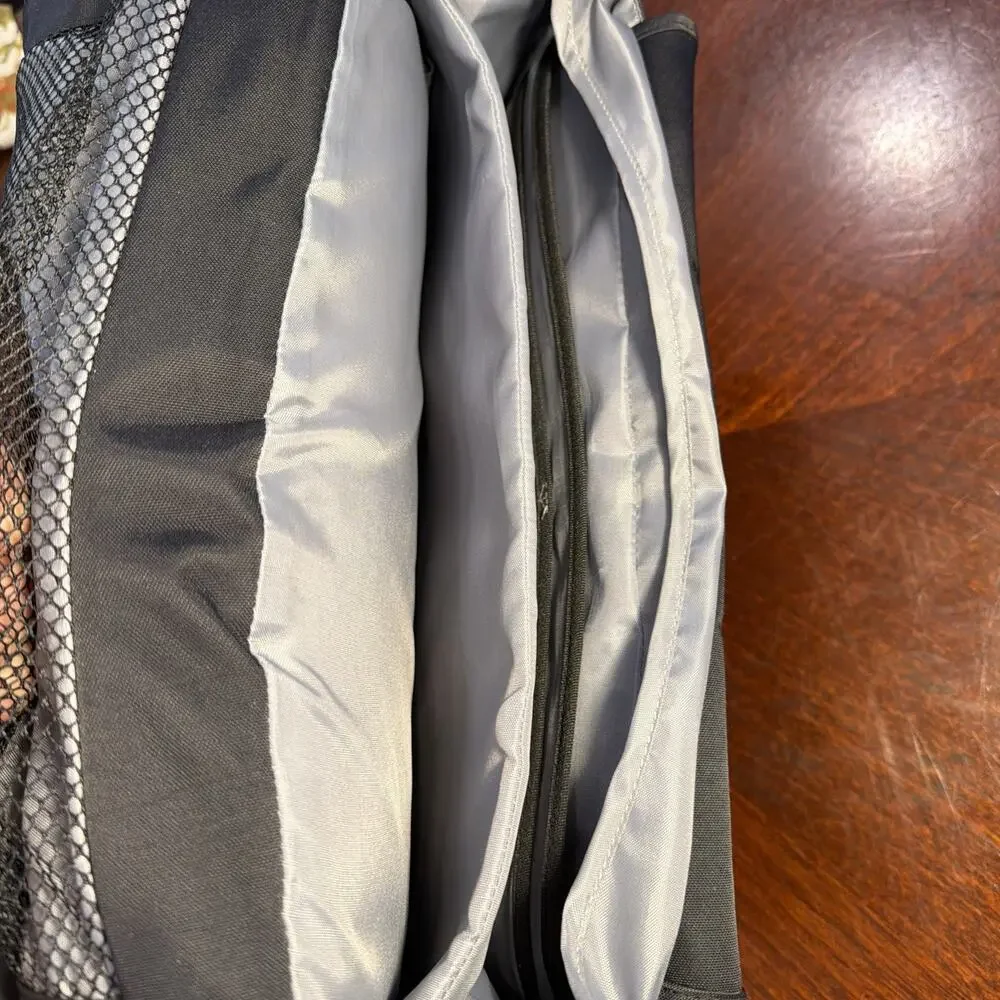 Travel Crossbody Laptop School Bag Black and Gray - See Description